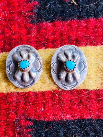 Louisa Concho Studs w/Turquoise