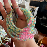 Summer anklet - colorful heishi beads