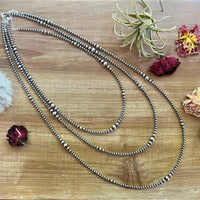 32 inch graduated Sterling Silver Pearls necklace