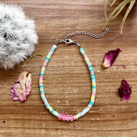 Summer anklet - colorful heishi beads