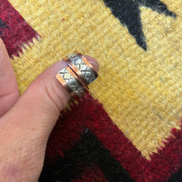 Wylie Secatere Cooper Wrap Ring w/Silver Inlay