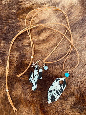 Cowhide Pendent Necklace