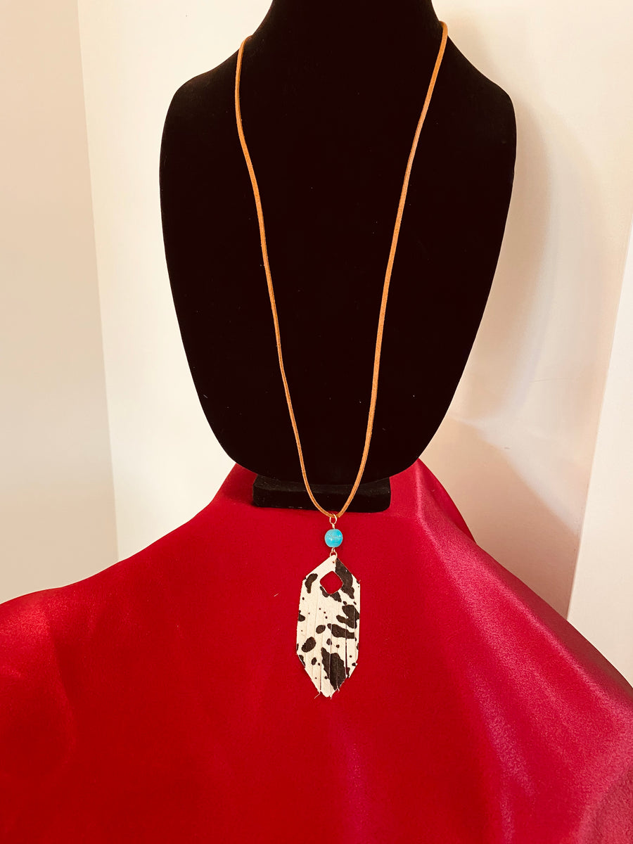 Cowhide Pendent Necklace