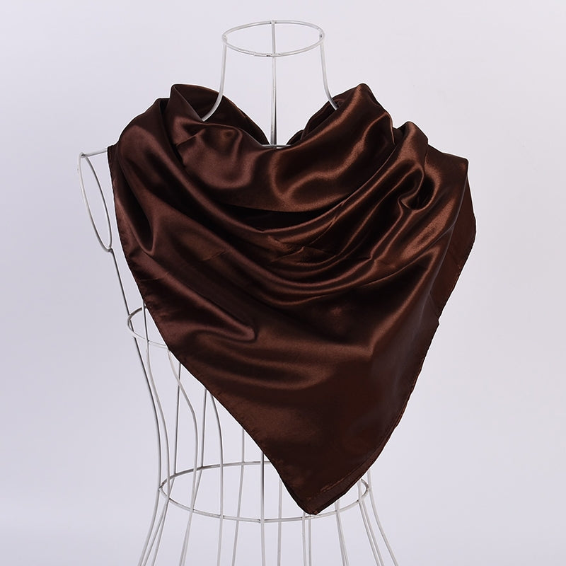 Solid Color Simple Elegant Temperament Retro Scarf