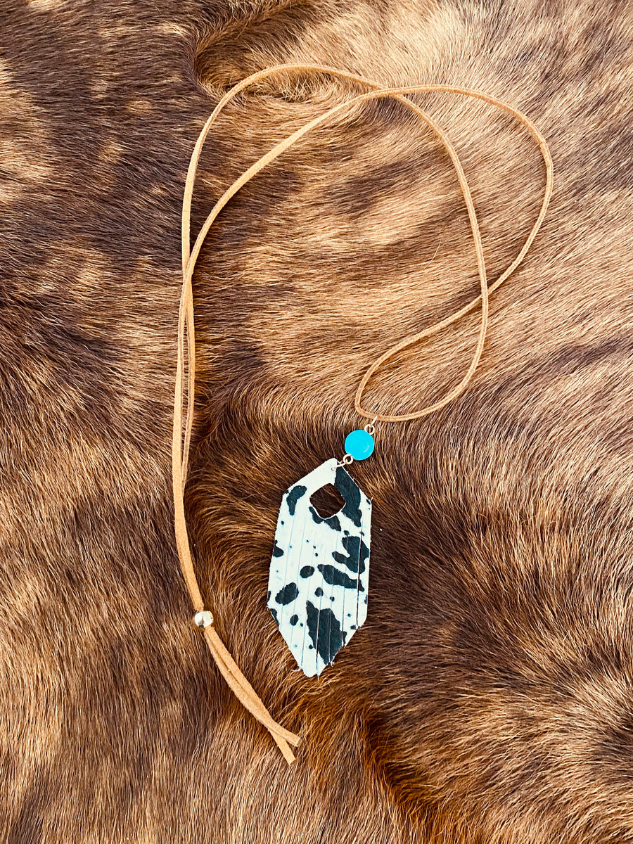 Cowhide Pendent Necklace