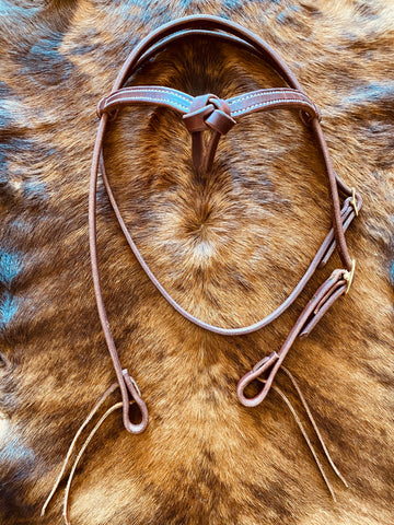 Knotted Cowboy Browband Headstall
