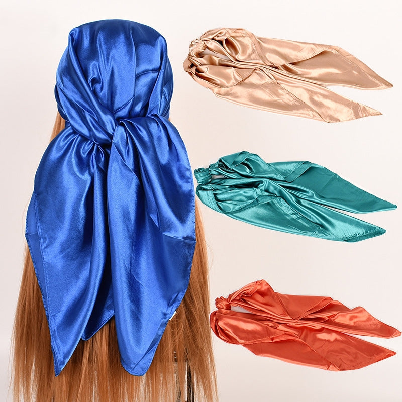 Solid Color Simple Elegant Temperament Retro Scarf