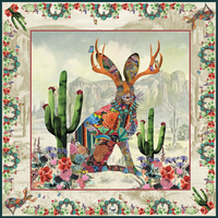 Jeweled Jackalope Shower Curtain