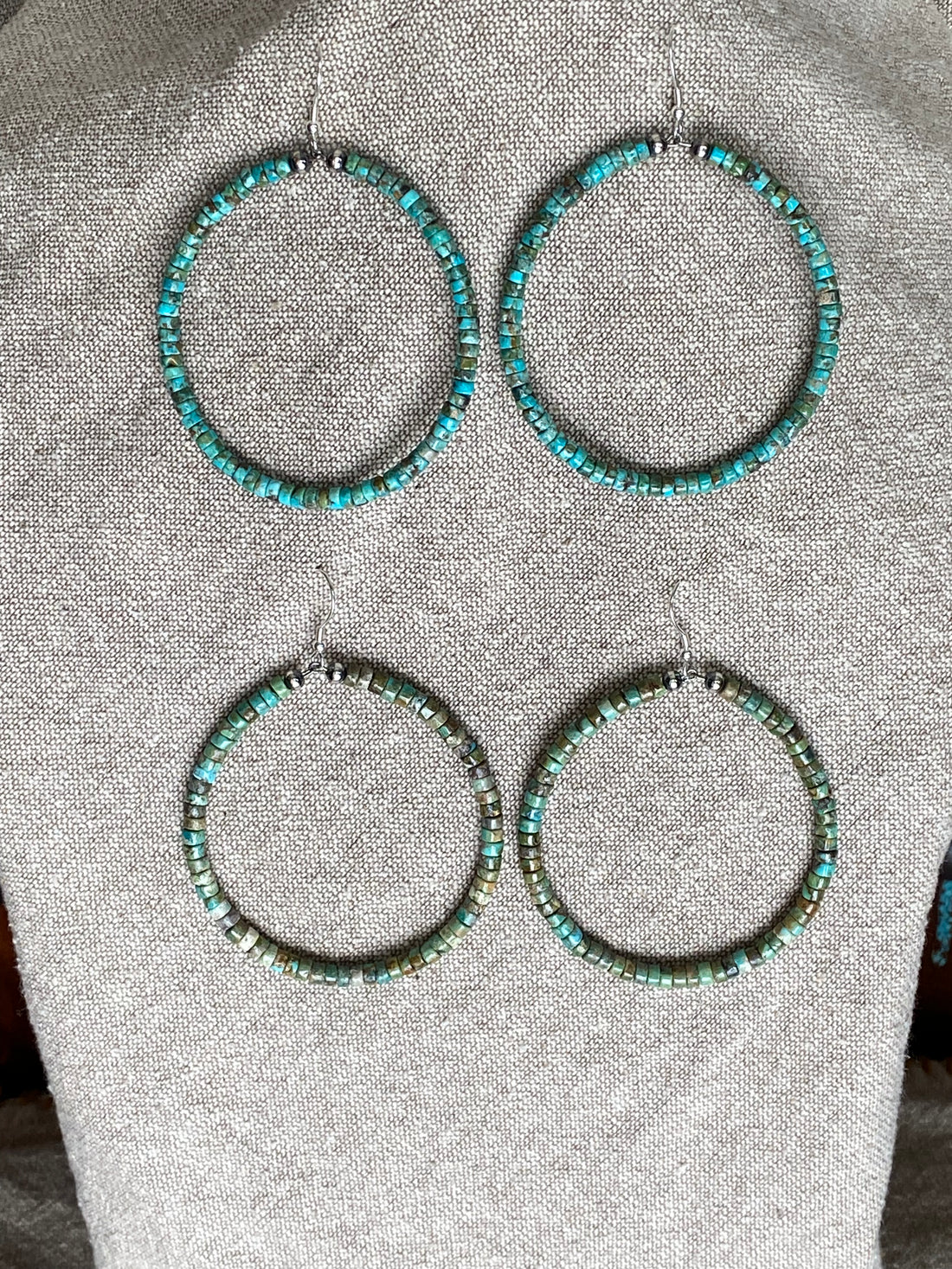 Large Turquoise Hoops