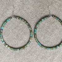 Large Turquoise Hoops