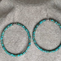 Large Turquoise Hoops