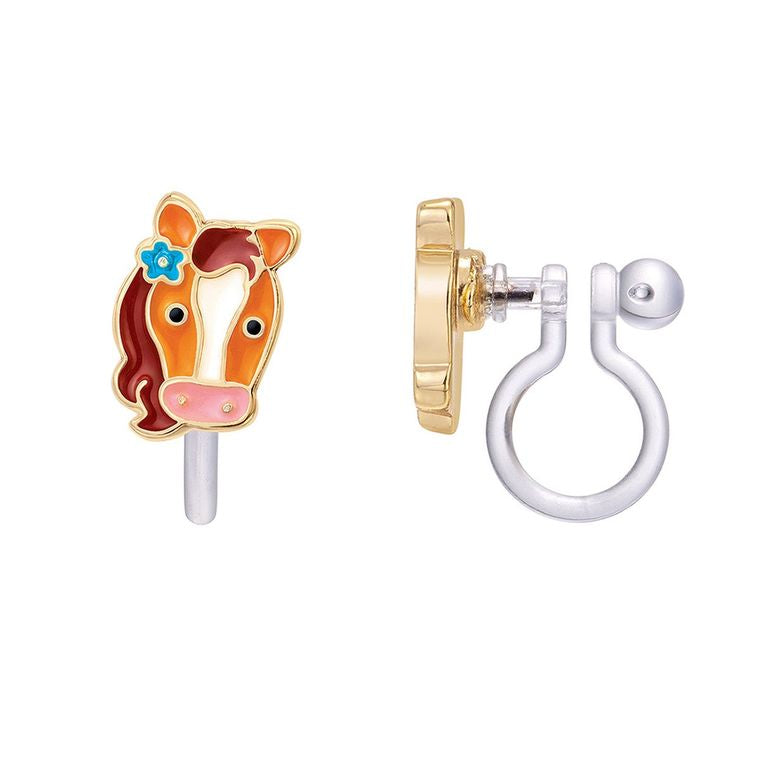 CLIP ON Cutie Earrings- Pretty Pony