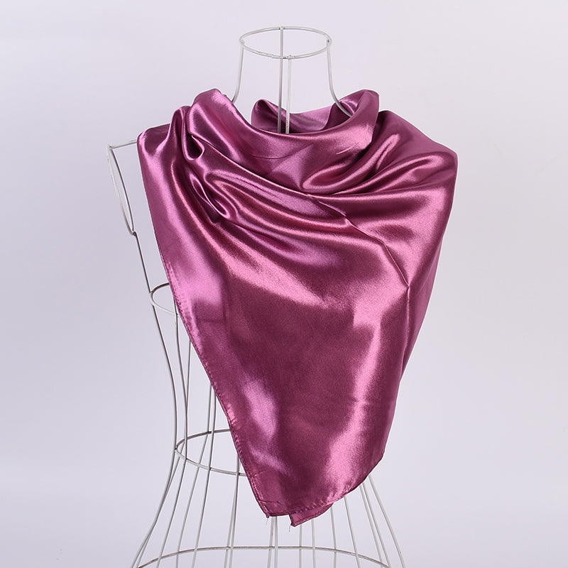 Solid Color Simple Elegant Temperament Retro Scarf