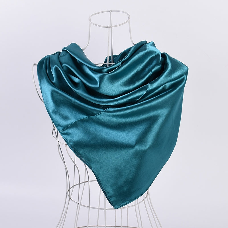 Solid Color Simple Elegant Temperament Retro Scarf